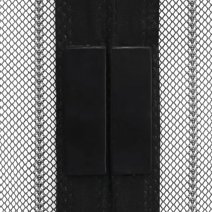 Fliegengitter-Türvorhang 2 Stk. Magnet Schwarz