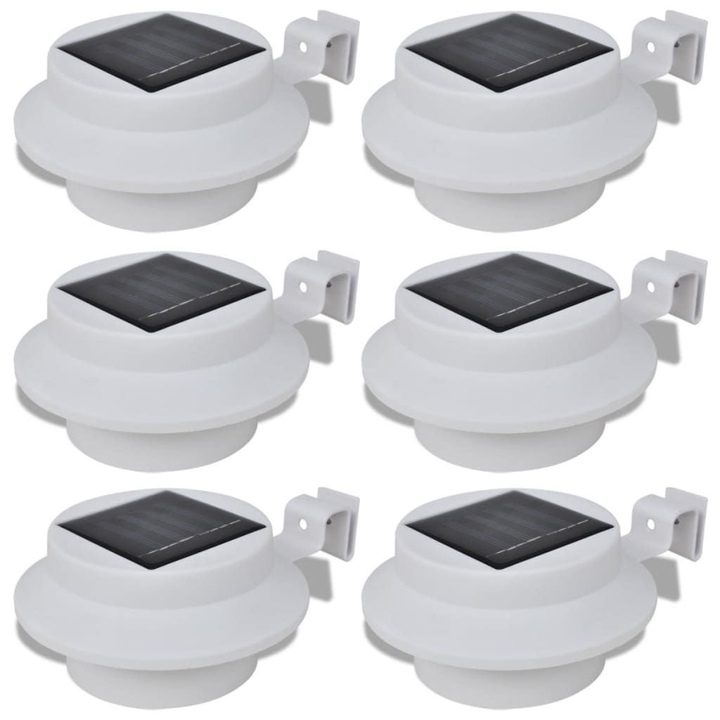 6X Außenlampe Sonnenlichtset Zaunlicht Dachrinne-Licht
