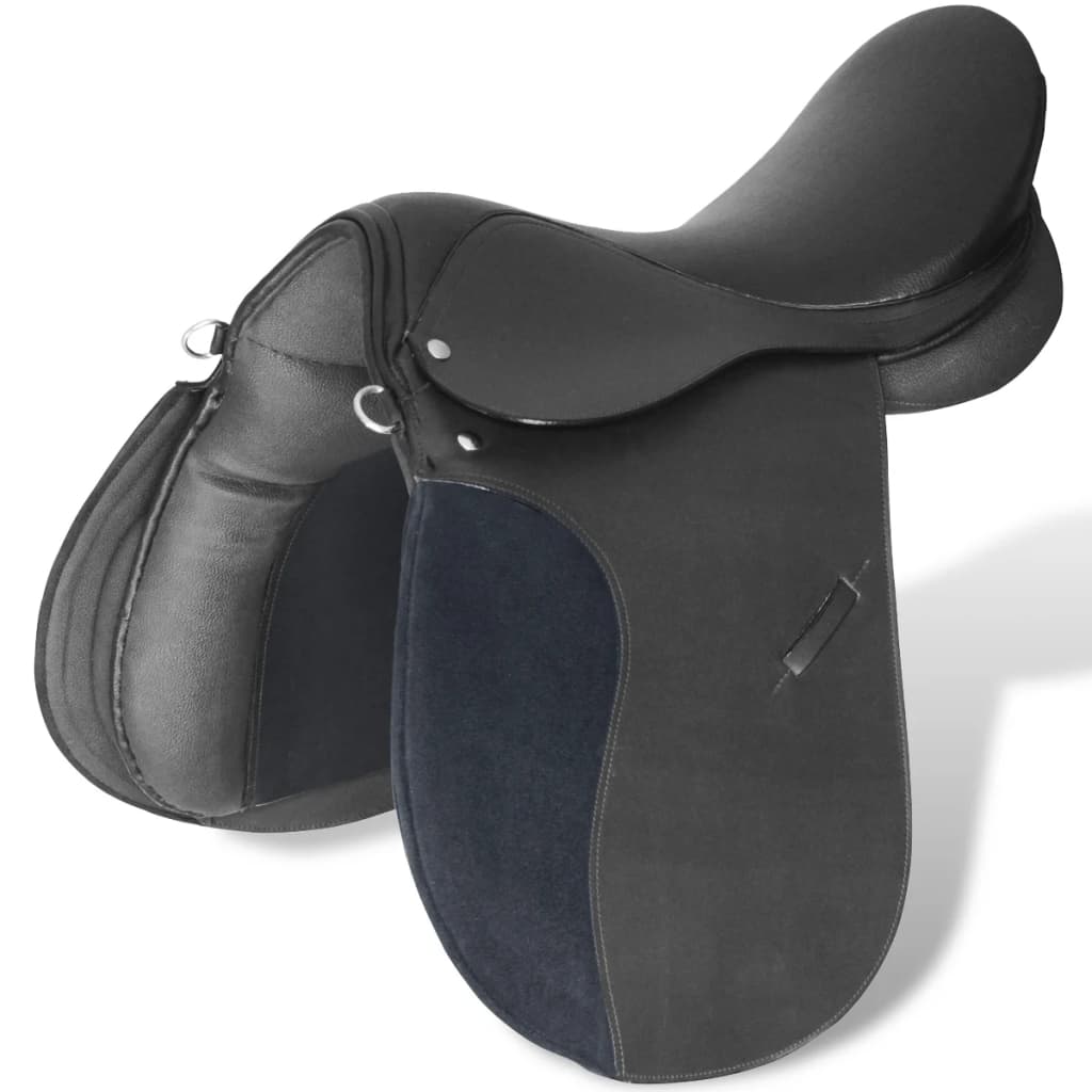 Pferdereiten Sattelset 17,5" Echtes Leder 5-In-1
