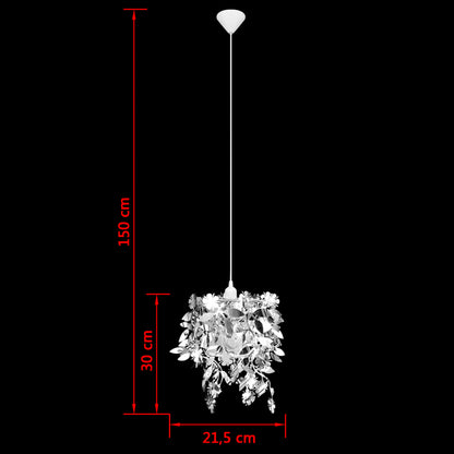 Blätter Pailletten Anhänger Kronlampe N Silber