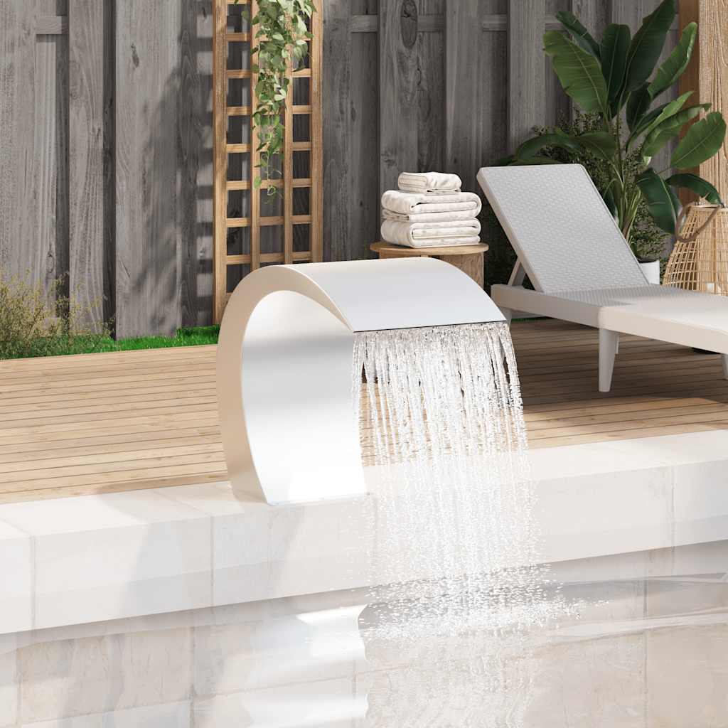 Garten-Wasserfall Pool-Fontäne Edelstahl 45X30X60 Cm