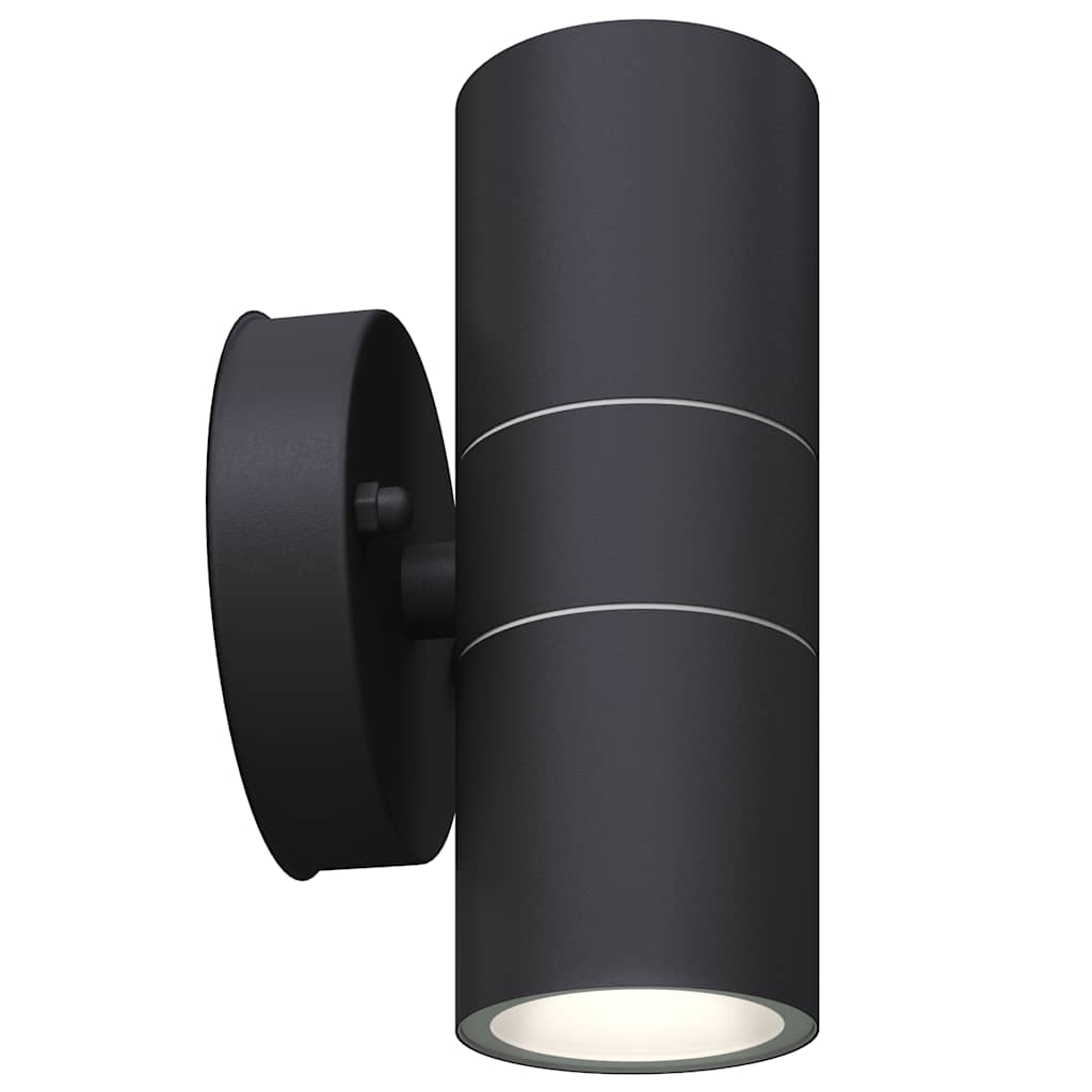 Led Außenwandleuchten 2 Stk. Edelstahl Auf-/Abwärts Schwarz