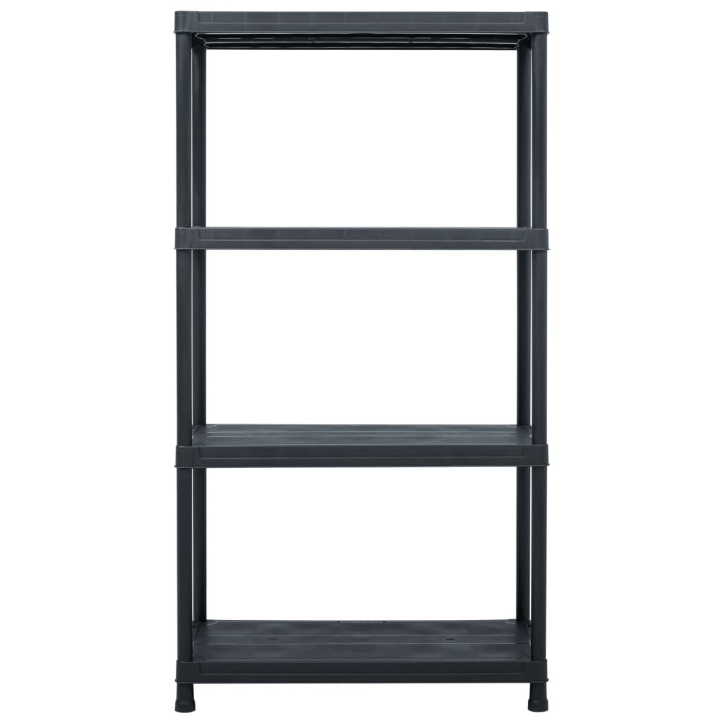 Lagerregale 2 Stk. Schwarz Kunststoff