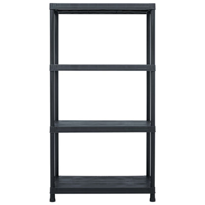 Lagerregale 2 Stk. Schwarz Kunststoff