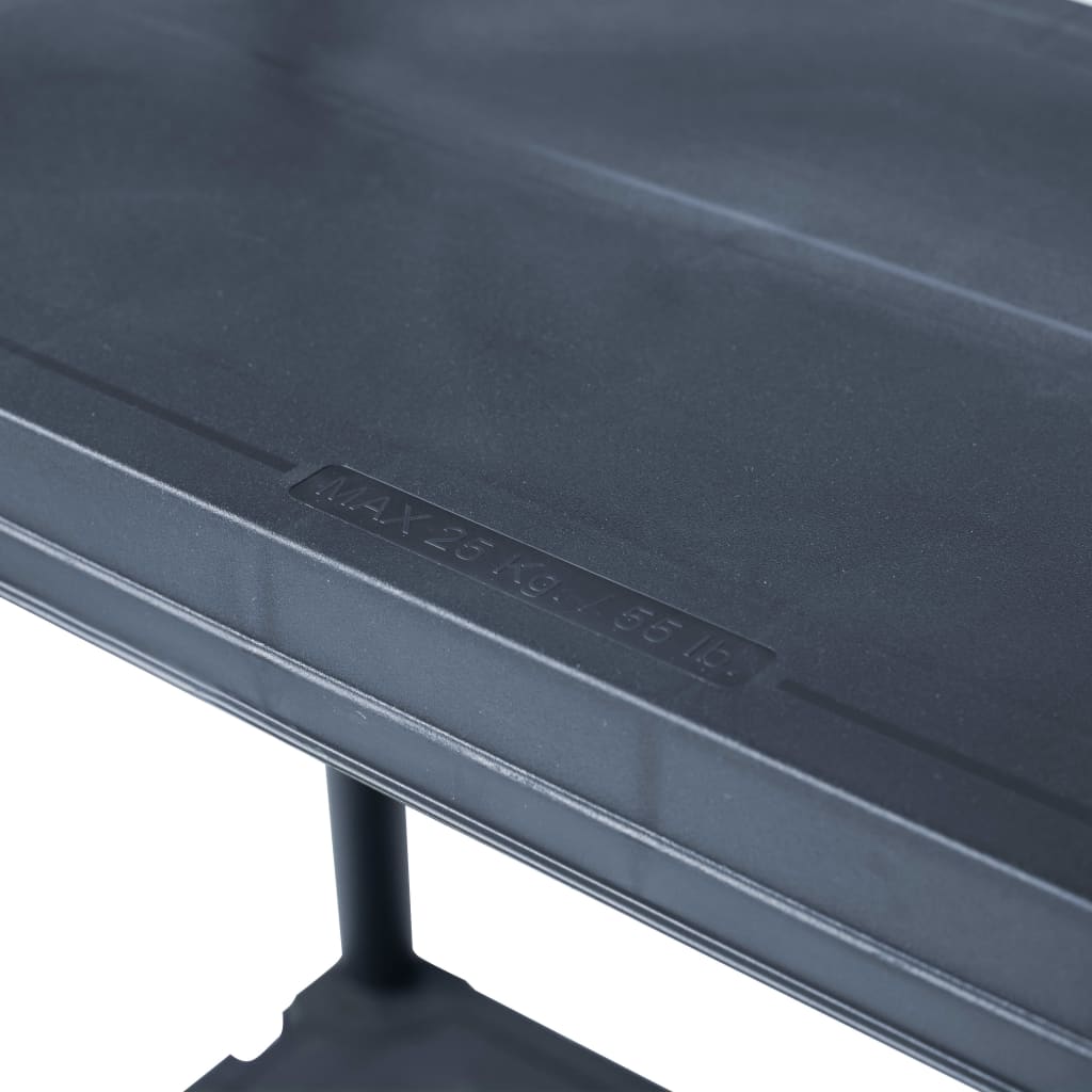 Lagerregale 2 Stk. Schwarz Kunststoff
