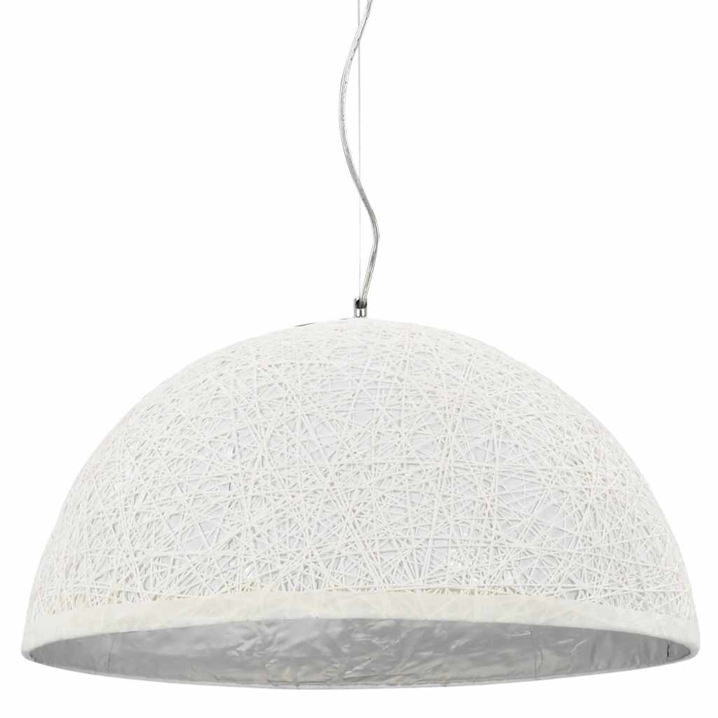 Pendelleuchte Ø50 Cm E27 Weiß Und Silbern