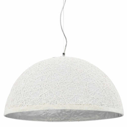 Pendelleuchte Ø50 Cm E27 Weiß Und Silbern