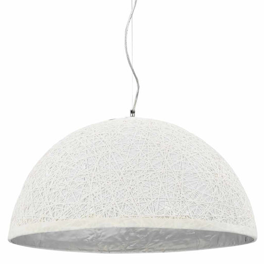 Pendelleuchte Ø50 Cm E27 Weiß Und Silbern