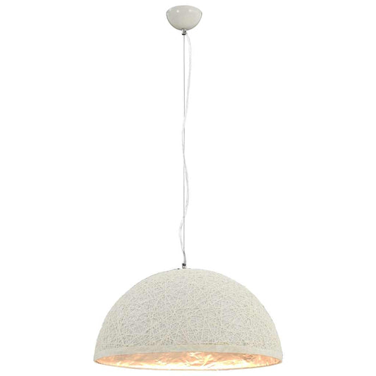 Pendelleuchte Ø50 Cm E27 Weiß Und Silbern