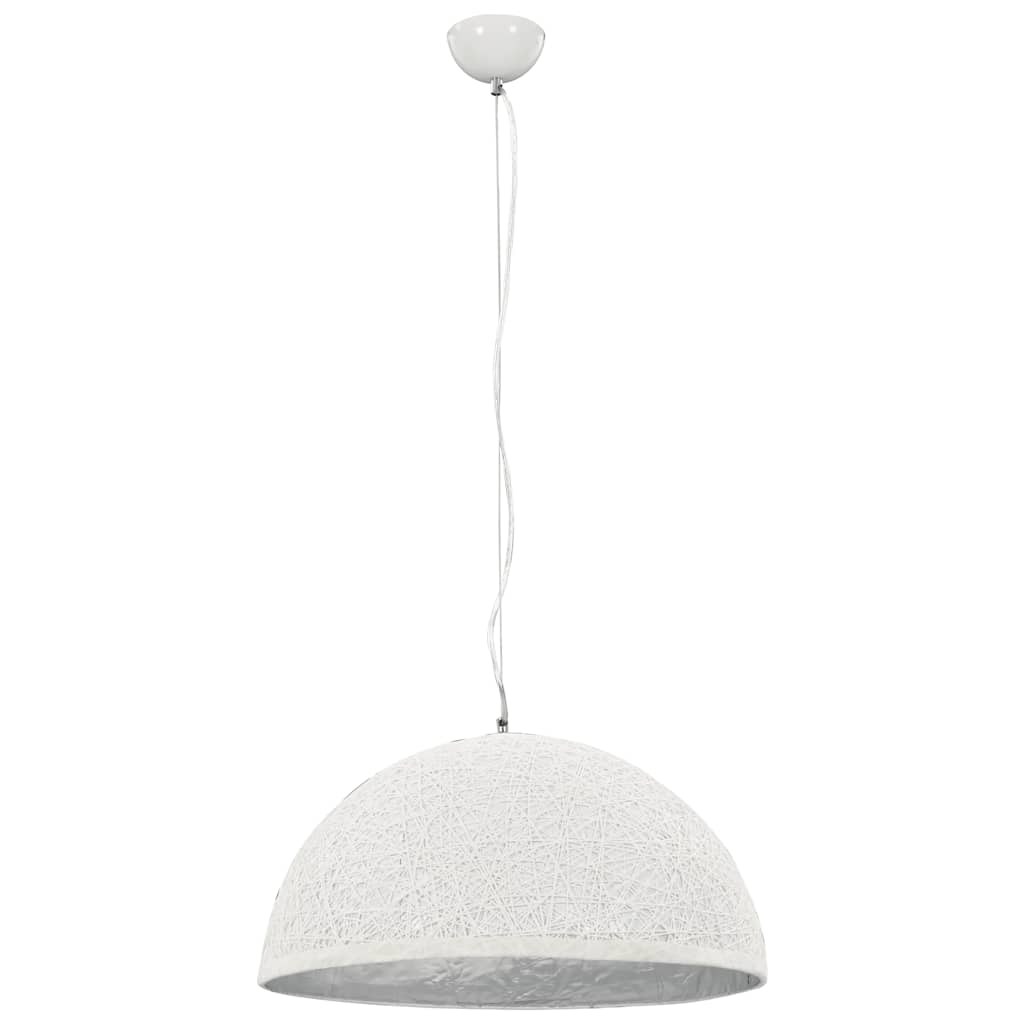 Pendelleuchte Ø50 Cm E27 Weiß Und Silbern