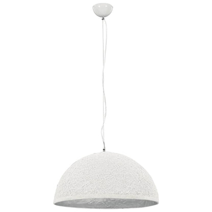 Pendelleuchte Ø50 Cm E27 Weiß Und Silbern