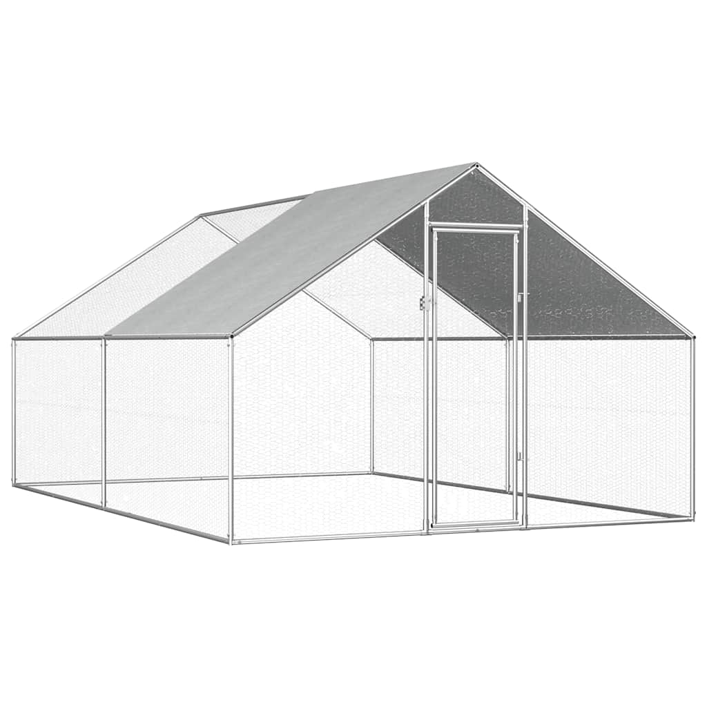 Outdoor-Hühnerkäfig 2,75X8X1,92 M Verzinkter Stahl