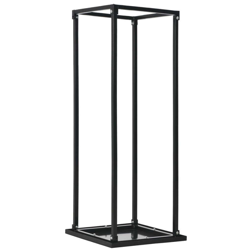 Brennholzregal Schwarz 40×25×200 Cm Stahl