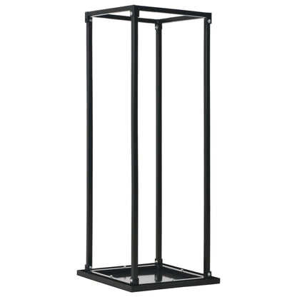 Brennholzregal Schwarz 40×25×200 Cm Stahl