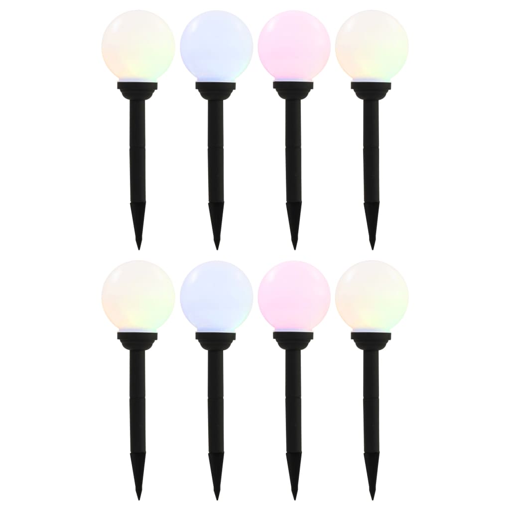 Solar-Außenleuchten 4 Stk. Led Kugelförmig 15 Cm Rgb