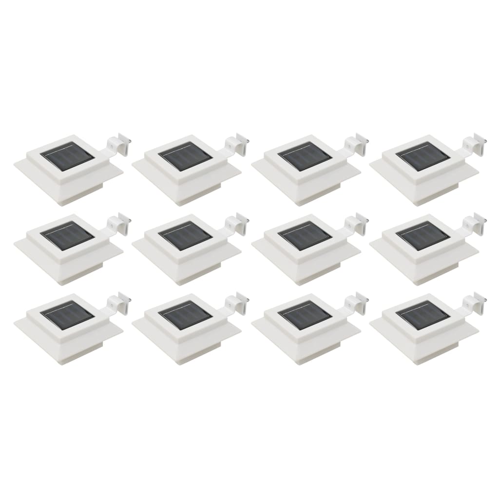 Solar-Außenleuchten 12 Stk. Led Rechteckig 12 Cm