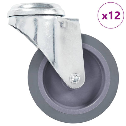 8 Stk. Lenkrollen Mit Bolzenloch 75 Mm
