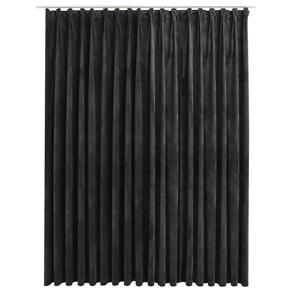Verdunkelungsvorhang Mit Haken Samt 290 X 245 Cm