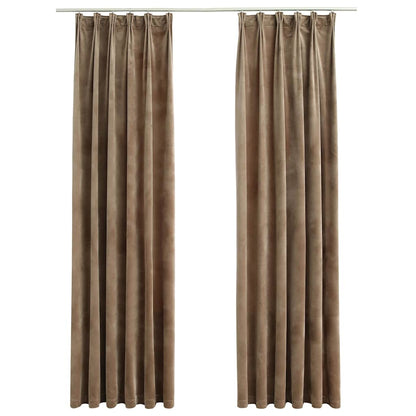 Verdunkelungsvorhänge Mit Haken 2 Stk. Samt 140X175Cm