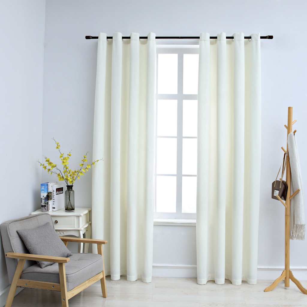 Verdunkelungsvorhänge Mit Ösen 2 Stk. Samt Antik-Rosa 140X175Cm