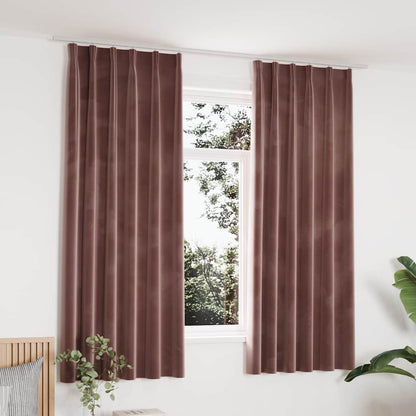 Verdunkelungsvorhänge Mit Haken 2 Stk. Samt 140X175Cm