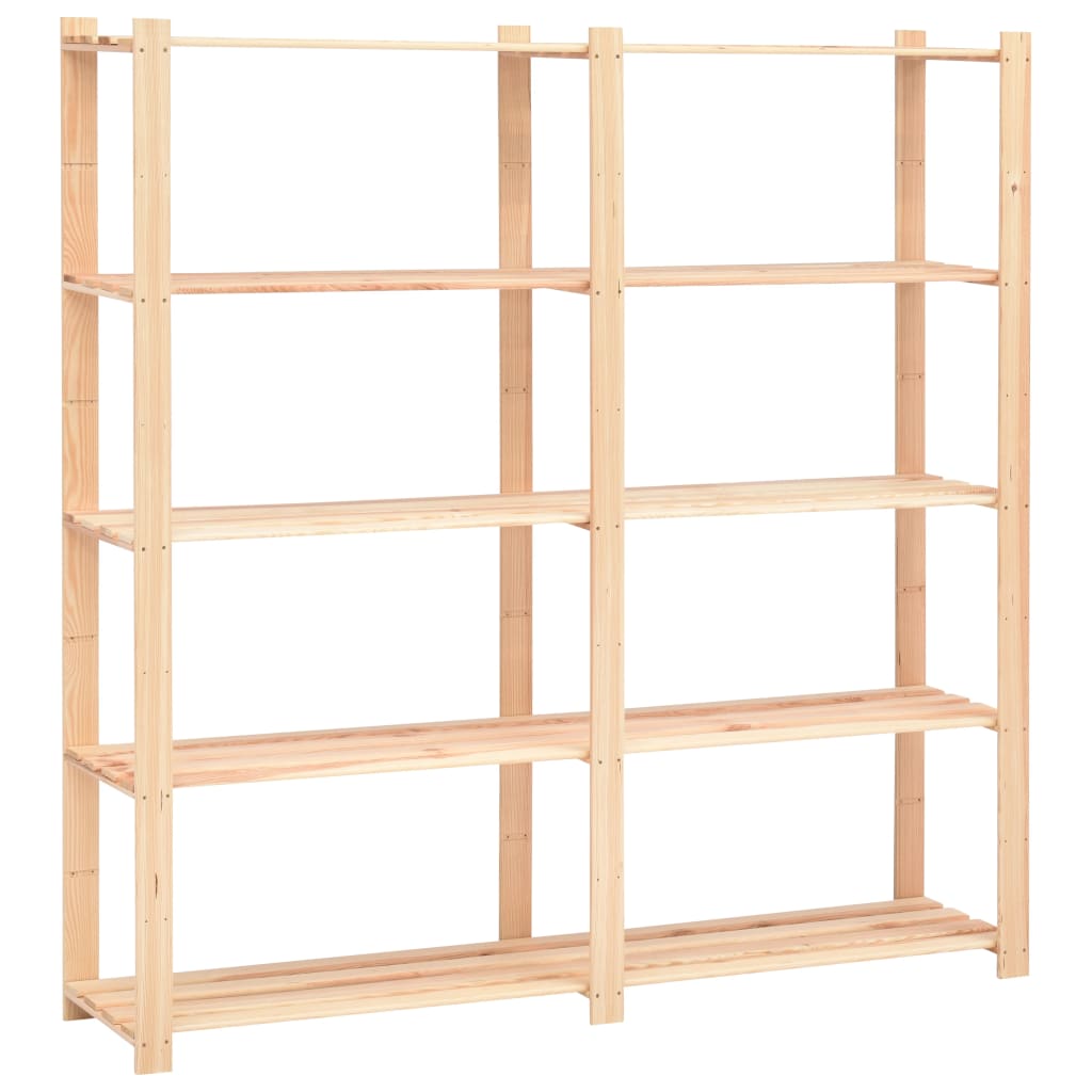 Lagerregale 5 Böden 2 Stk. 170X38X170Cm Massivholz Kiefer 500Kg