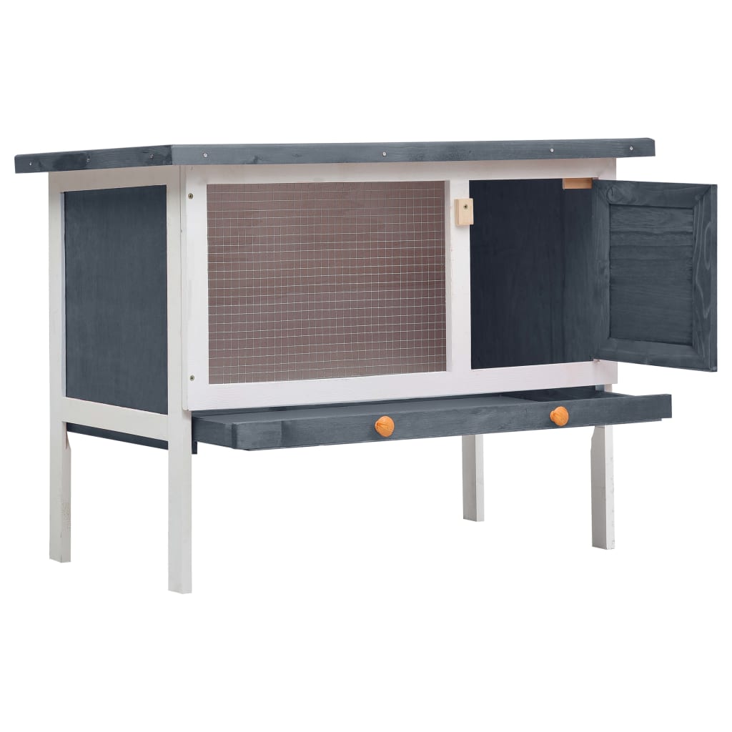 Kaninchenstall 1 Ebene Holz