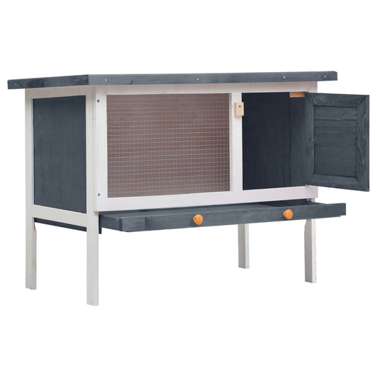 Kaninchenstall 1 Ebene Holz