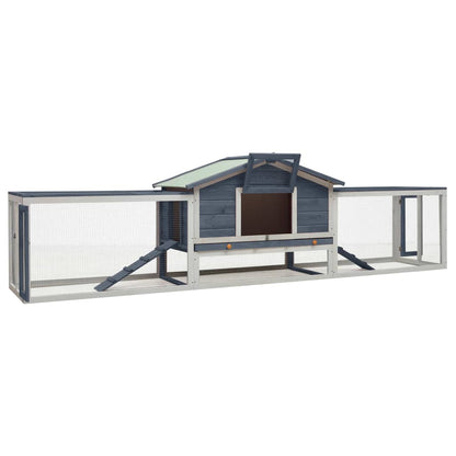 Kaninchenstall 310X70X87 Cm Kiefer & Tanne Massivholz