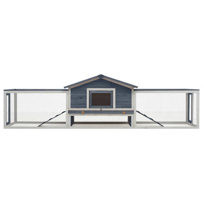 Kaninchenstall 310X70X87 Cm Kiefer & Tanne Massivholz