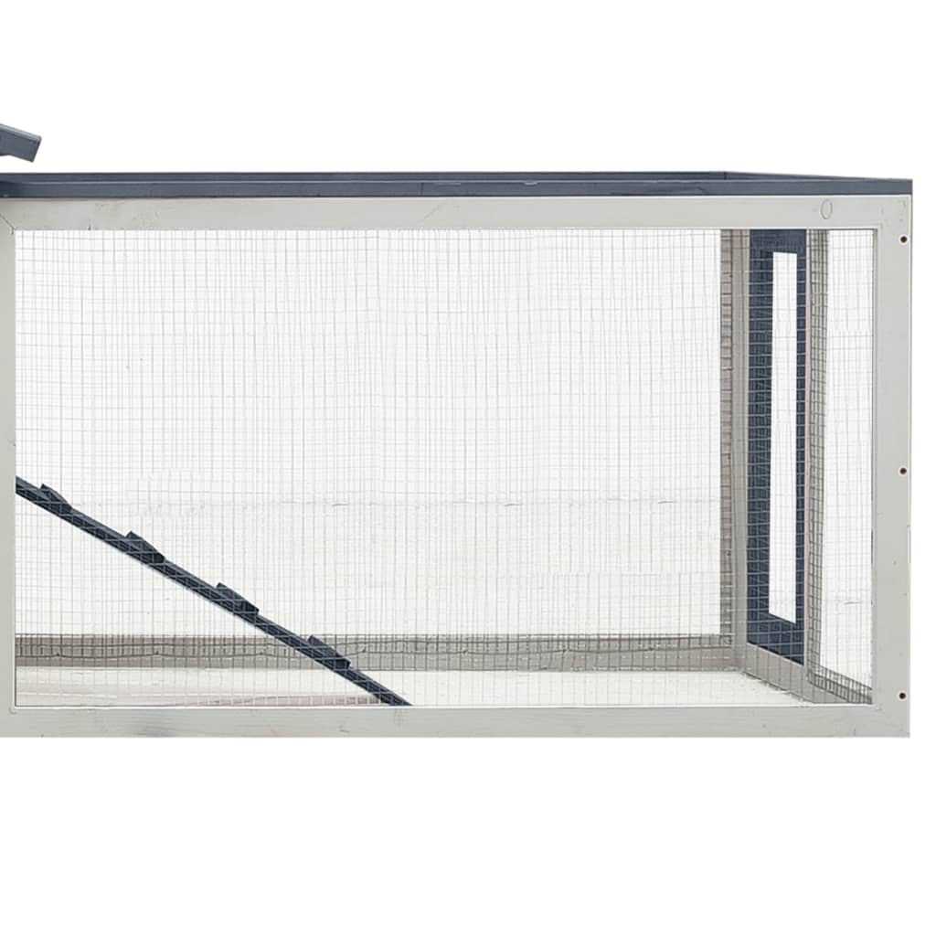 Kaninchenstall 310X70X87 Cm Kiefer & Tanne Massivholz