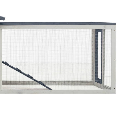 Kaninchenstall 310X70X87 Cm Kiefer & Tanne Massivholz