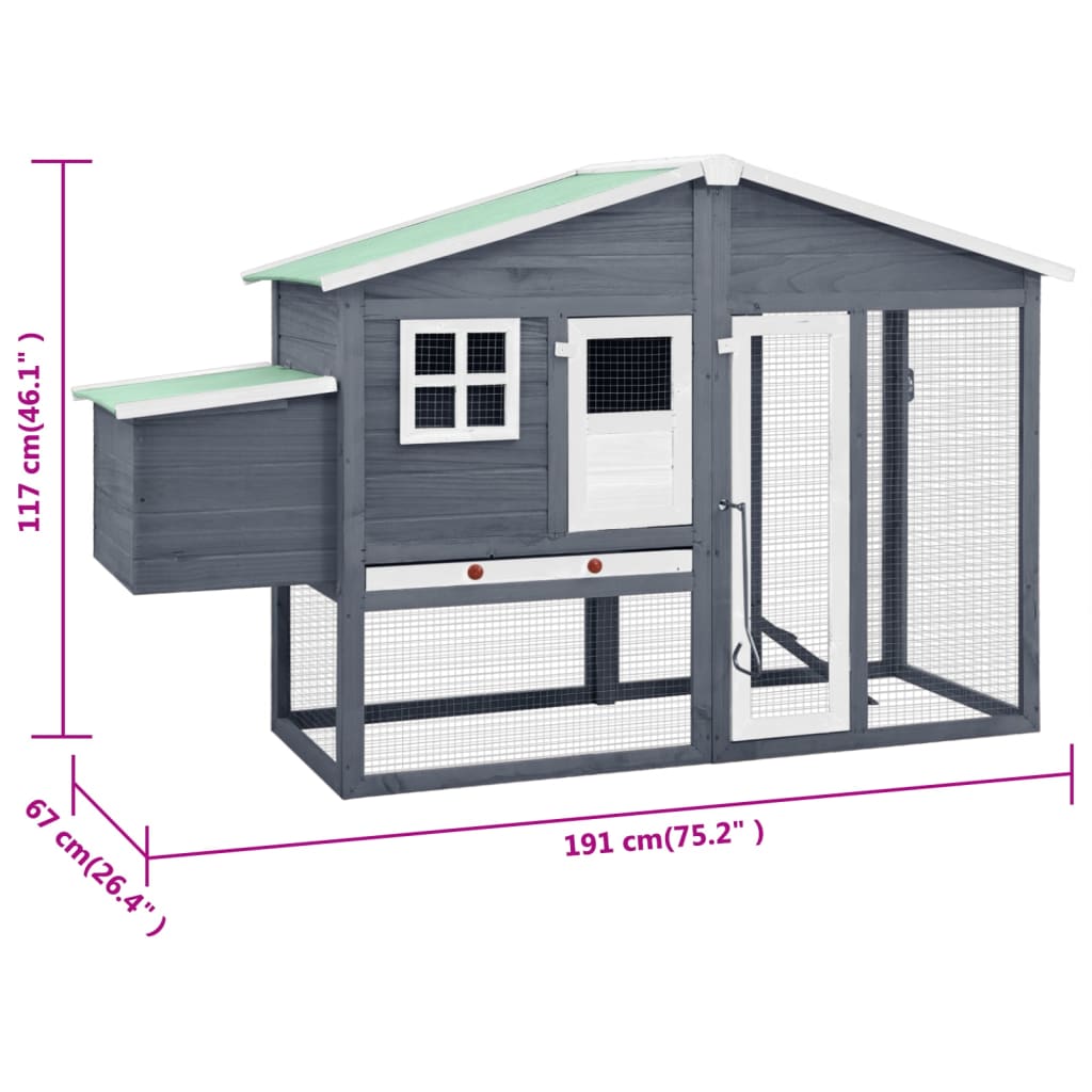 Hühnerstall Mit Legenest Und Weiß Tanne Massivholz
