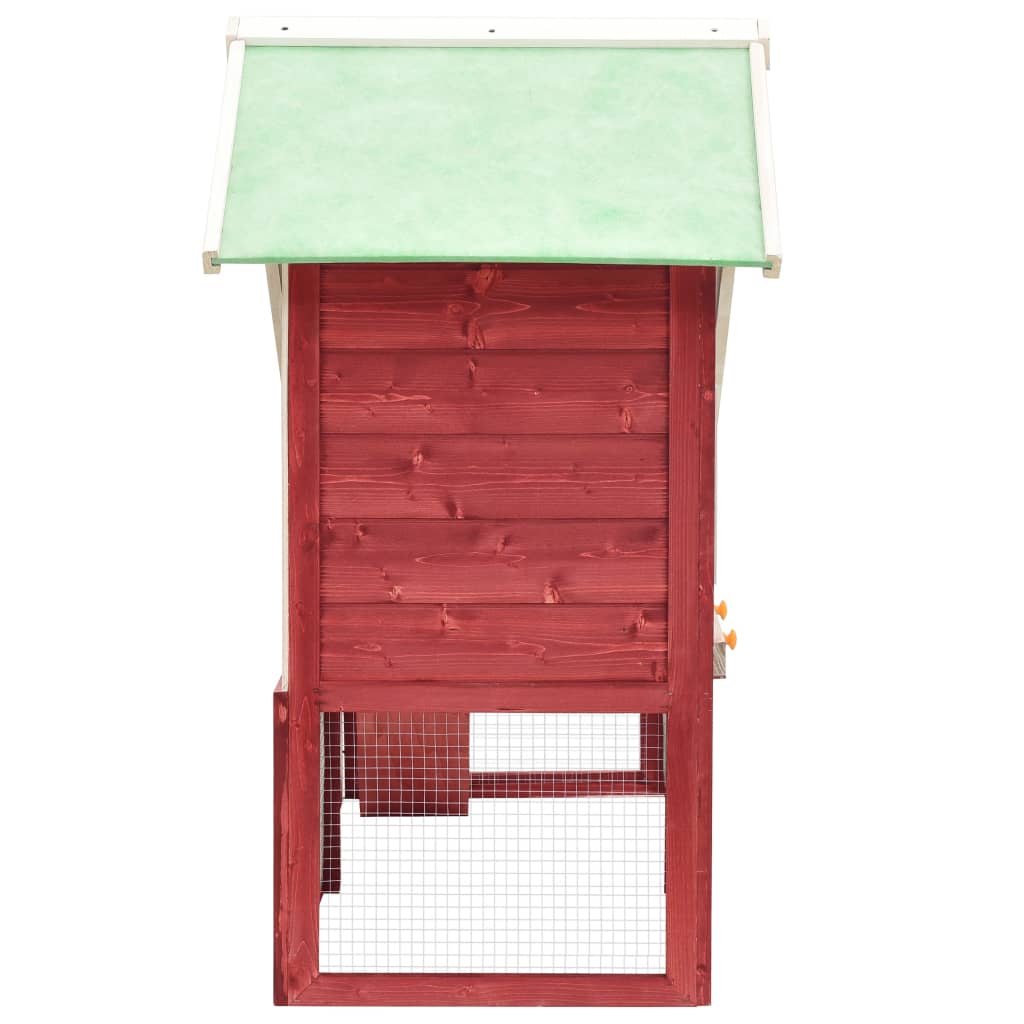 Kaninchenstall 140X63X120 Cm Tanne Massivholz