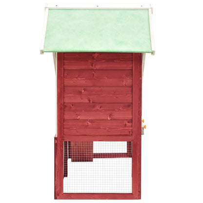 Kaninchenstall 140X63X120 Cm Tanne Massivholz