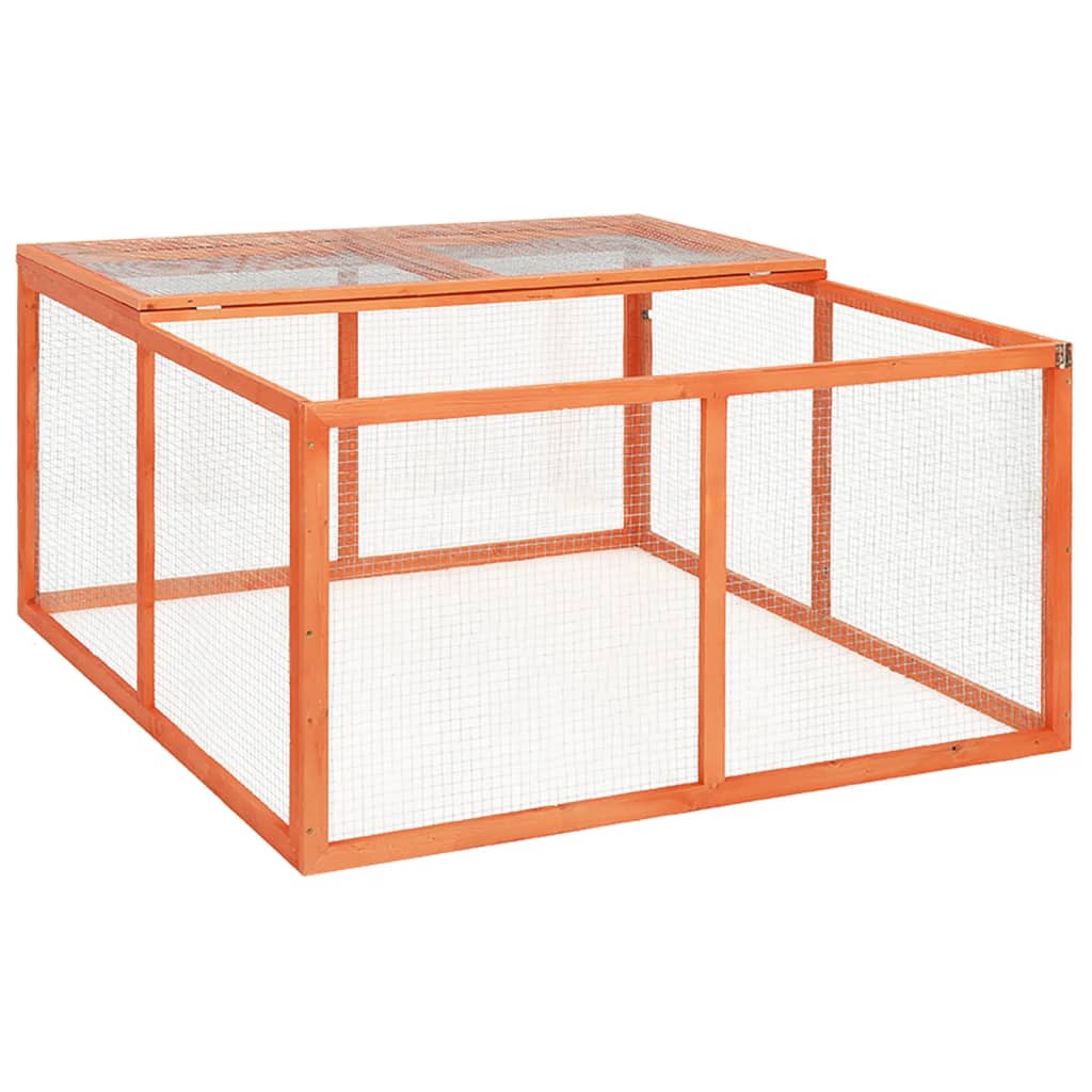 Kaninchenstall 183X90X46,5 Cm Massivholz Tanne