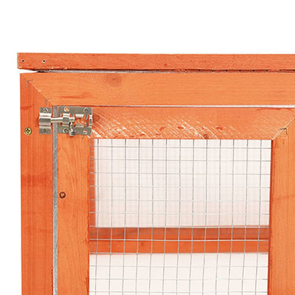 Kaninchenstall 183X90X46,5 Cm Massivholz Tanne