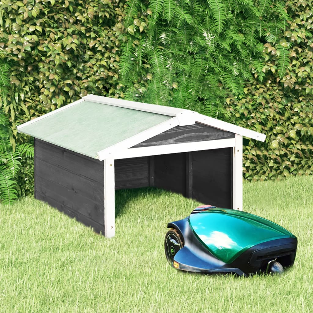 Roboter-Rasenmäher Garage 72X87X50 Cm Mocca Weiß Tannenholz