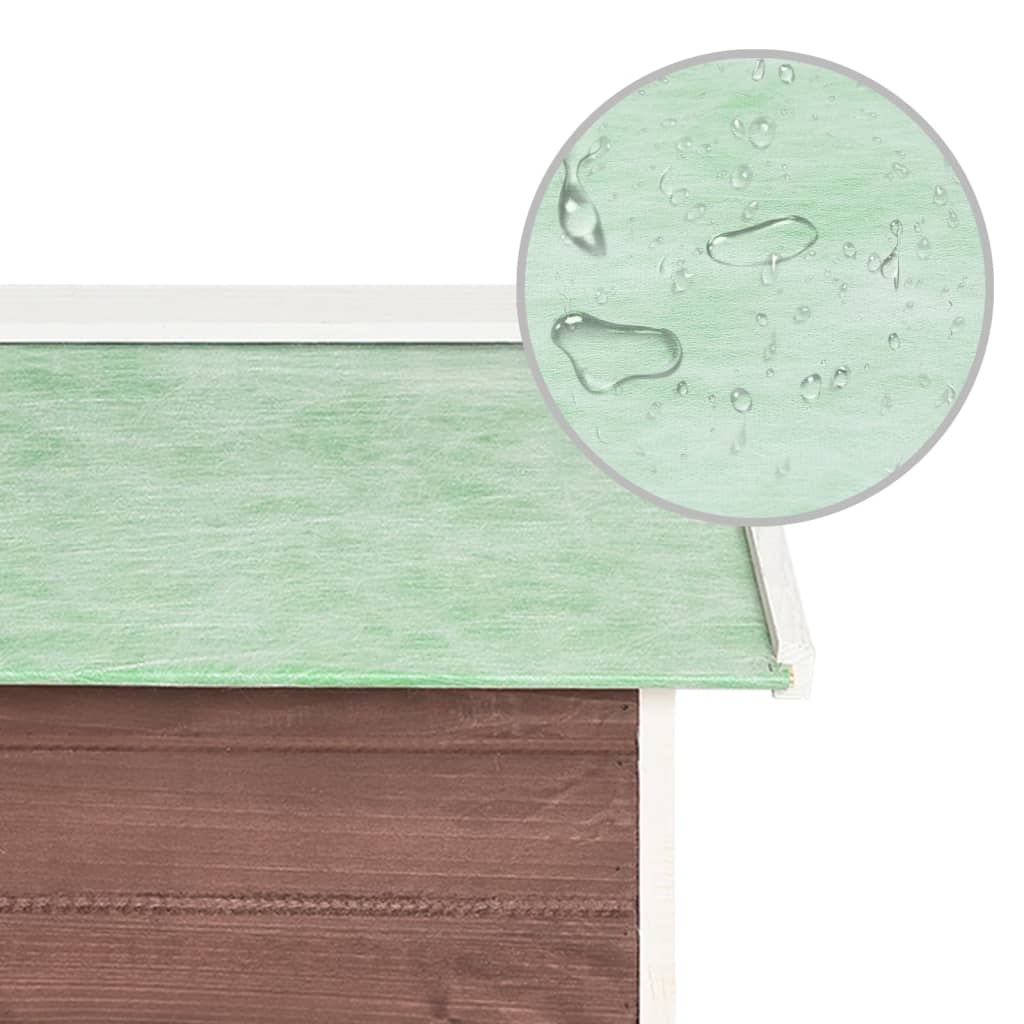 Roboter-Rasenmäher Garage 72X87X50 Cm Mocca Weiß Tannenholz