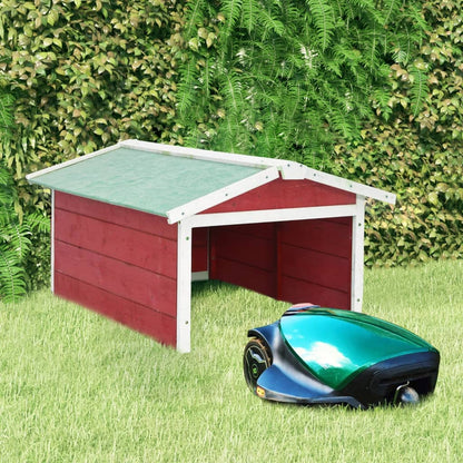 Roboter-Rasenmäher Garage 72X87X50 Cm Mocca Weiß Tannenholz