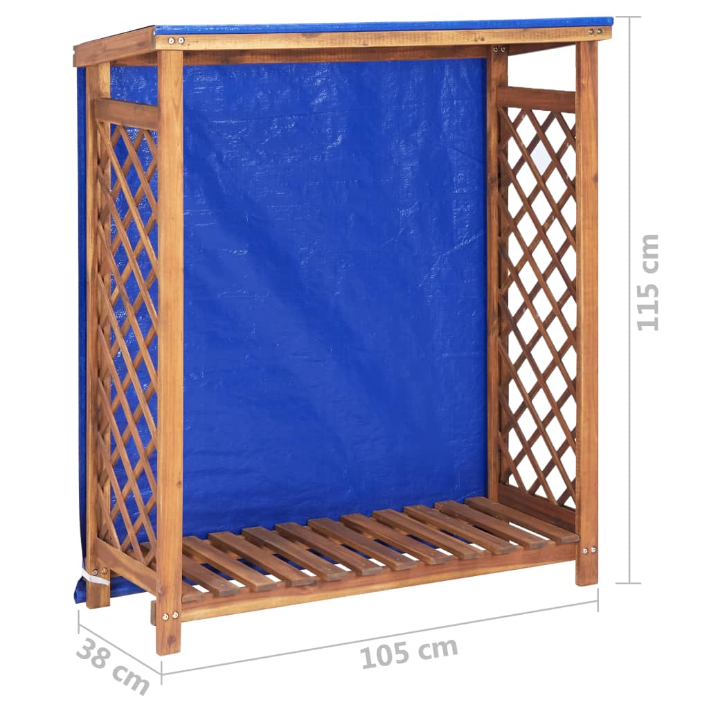 Kaminholzregal 105X38X115 Cm Akazie Massivholz