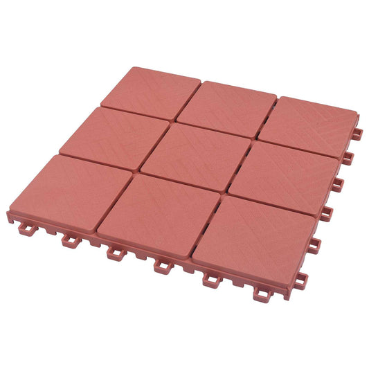 Terrassenfliese 10 Pcs Rot 30,5 X 30,5 X 2,2 Cm Polypropylen