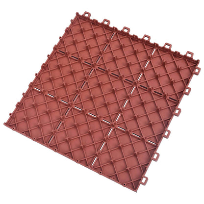 Terrassenfliese 10 Pcs Rot 30,5 X 30,5 X 2,2 Cm Polypropylen