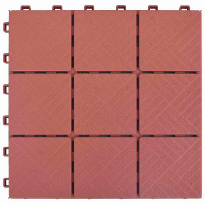 Terrassenfliese 10 Pcs Rot 30,5 X 30,5 X 2,2 Cm Polypropylen