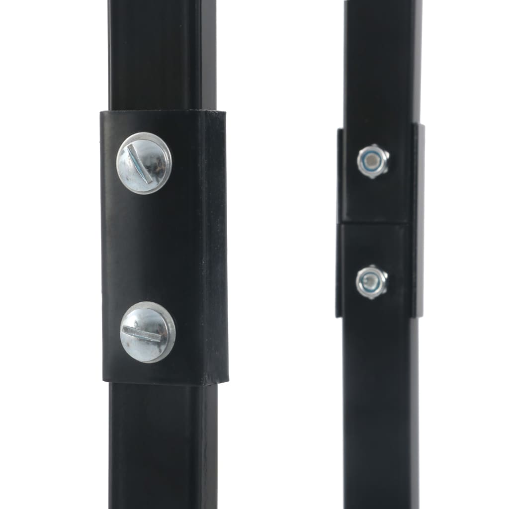 Brennholzregal Schwarz 40×25×200 Cm Stahl