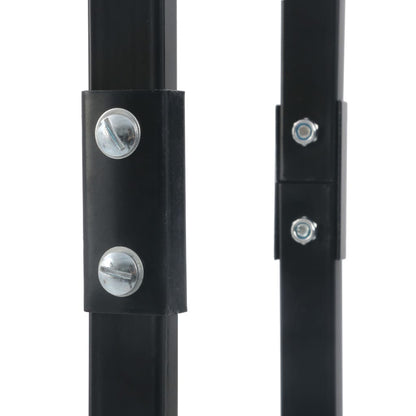 Brennholzregal Schwarz 40×25×200 Cm Stahl