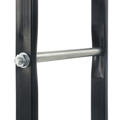 Brennholzregal Schwarz 40×25×200 Cm Stahl
