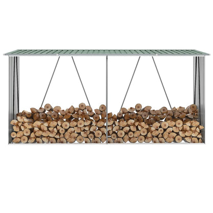 Brennholzlager Verzinkter Stahl 330X84X152 Cm