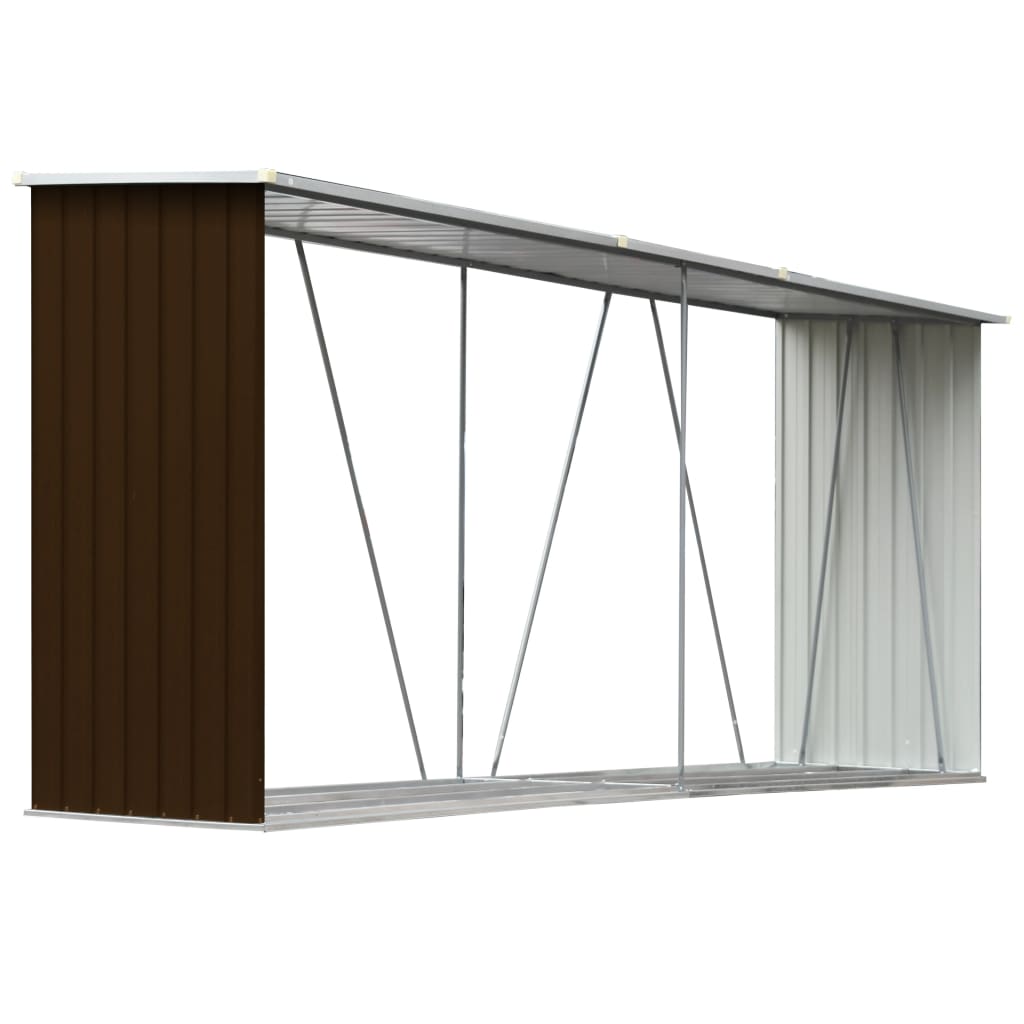 Brennholzlager Verzinkter Stahl 330X84X152 Cm