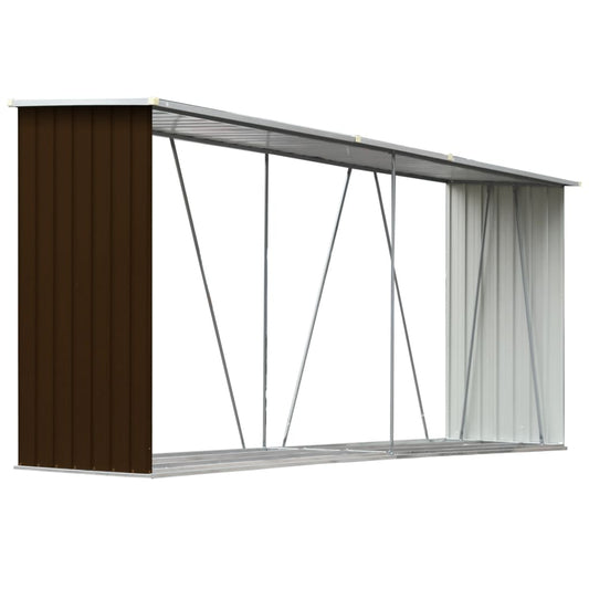 Brennholzlager Verzinkter Stahl 330X84X152 Cm